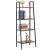 Etajera cu 4 rafturi, metal si MDF, stil industrial, 56x34x138 cm, maro inchis si negru Household NewTrend