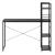 Birou cu blat MDF si rafturi laterale, cadru metalic, 120x48x122 cm, negru Household NewTrend