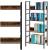 Etajera cu 4 polite din MDF si cadru metalic, stil industrial, 60x28x124.5 cm, maro inchis si negru Household NewTrend