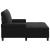 șezlong de relaxare cu pernă Negru 91 x 157 x 91 cm Catifea GartenMobel Dekor