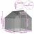 Cușcă pentru pui Argintiu 200x170x177cm Oțel Galvanizat GartenMobel Dekor