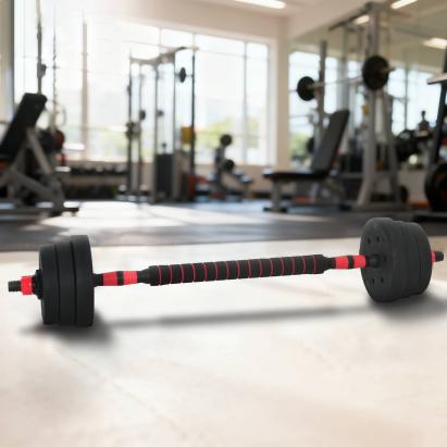 Set de Haltere 2 în 1 Negru și roșu 121 x 19,5 x 19,5 cm GartenMobel Dekor