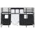 Pat loft pentru copii cu perdele, metal, negru, 90x190 cm