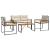 Set de Mobilier pentru Exterior cu pernă 4 pcs Crem GartenMobel Dekor