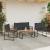 Set de Mobilier pentru Exterior cu pernă 4 pcs Gri închis GartenMobel Dekor