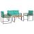 Set de Mobilier pentru Exterior cu pernă 4 pcs Turcoaz GartenMobel Dekor