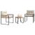Set de Mobilier pentru Exterior cu pernă 3 pcs Crem GartenMobel Dekor
