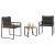 Set de Mobilier pentru Exterior cu pernă 3 pcs Gri închis GartenMobel Dekor