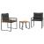 Set de Mobilier pentru Exterior cu pernă 3 pcs Gri închis GartenMobel Dekor