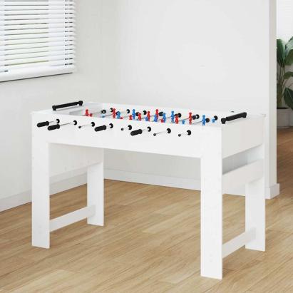 Masă de Foosball Alb 125 x 60,5 x 80 cm Lemn compozit GartenMobel Dekor