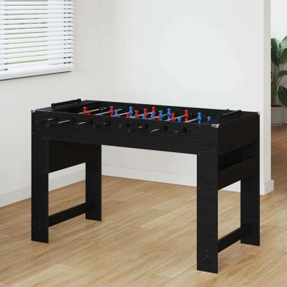 Masă de Foosball Stejar Negru 125 x 60,5 x 80 cm Lemn compozit GartenMobel Dekor
