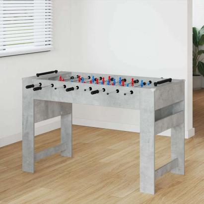 Masă de Foosball Gri din beton 125 x 60,5 x 80 cm Lemn compozit GartenMobel Dekor