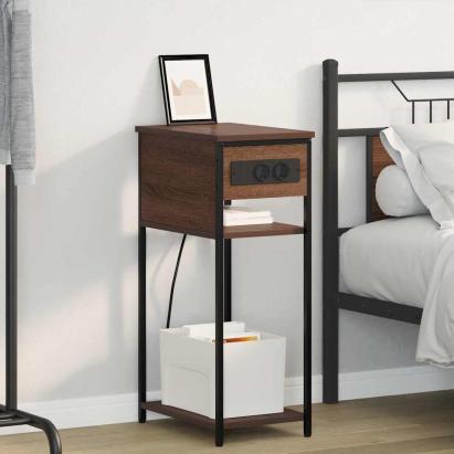 Dulap de noapte Stejar închis 41 x 28 x 76 cm Lemn compozit GartenMobel Dekor