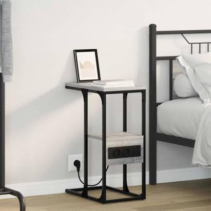 Dulap de noapte sonoma gri 41.5 x 26 x 60.5 cm Lemn compozit GartenMobel Dekor