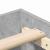 Cadru de pat Gri beton 120 x 190 cm Lemn compozit GartenMobel Dekor
