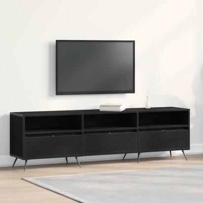 Cabinet TV Stejar negru 150 x 30 x 44,5 cm Lemn compozit GartenMobel Dekor
