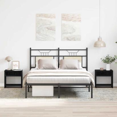 Noptiere 2 buc stejar negru 40x30x40 cm lemn de stratificat GartenMobel Dekor