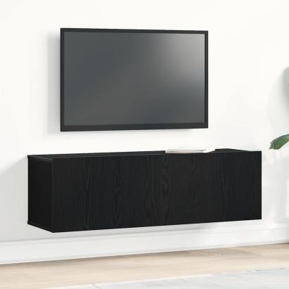 Cabinet TV Stejar Negru 100 x 30 x 30 cm Lemn compozit GartenMobel Dekor