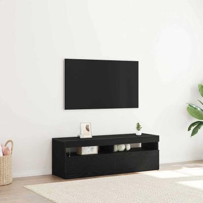 Cabinet TV Stejar Negru 120 x 35 x 40 cm Lemn compozit GartenMobel Dekor