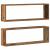 Raft de Perete 2 pcs Lemn vechi 80 x 15 x 26 cm Lemn compozit GartenMobel Dekor