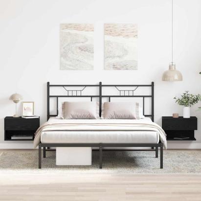 Dulap de noapte cu sertar 2 pcs Stejar Negru 46 x 30 x 30 cm GartenMobel Dekor