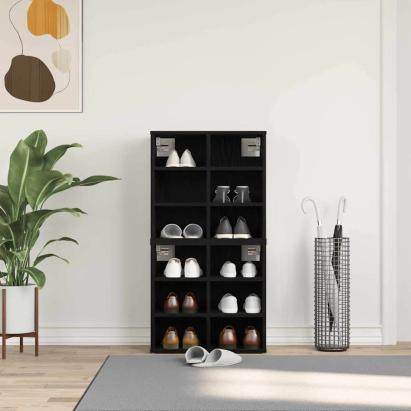 Dulap pentru pantofi 2 pcs Stejar Negru 52 x 30 x 50,5 cm GartenMobel Dekor