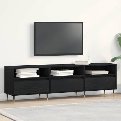 Cabinet TV Stejar Negru 150 x 30 x 44,5 cm Lemn compozit GartenMobel Dekor