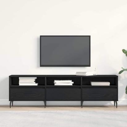 Cabinet TV Stejar Negru 150 x 30 x 44,5 cm Lemn compozit GartenMobel Dekor