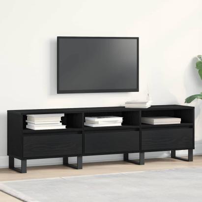 Cabinet TV Stejar Negru 150 x 30 x 44,5 cm Lemn compozit GartenMobel Dekor