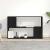Set comodă TV Pe perete Negru 100 x 24 x 63 cm Lemn compozit GartenMobel Dekor