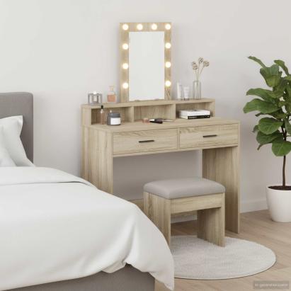 Masă de Machiaj cu sertar Maro 100 x 41 x 140 cm Lemn compozit GartenMobel Dekor