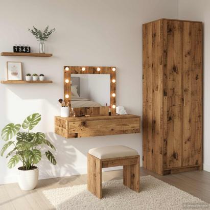 Masă de Machiaj cu sertar Maro 83 x 40 x 70 cm Lemn compozit GartenMobel Dekor