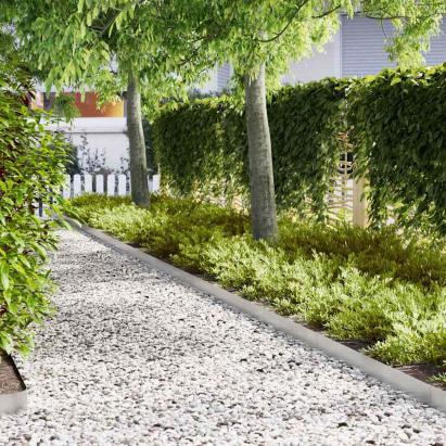 Margine pentru gazon 10 pcs Argintiu 100 x 0.05 x 20 cm GartenMobel Dekor