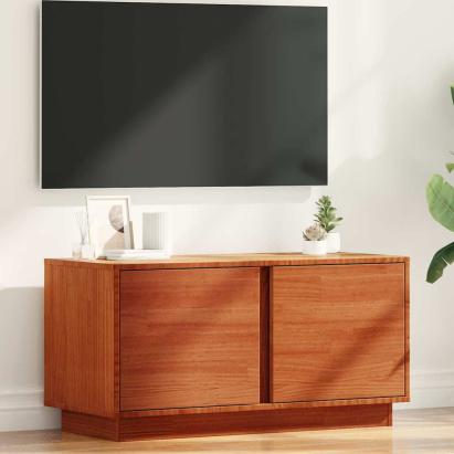 Cabinet TV Maroniu cerat 80 x 35 x 40,5 cm Lemn de pin masiv GartenMobel Dekor