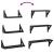 Set rafturi de perete 3 pcs Stejar negru 37 x 12 x 13 cm GartenMobel Dekor