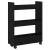 Trolley pentru Depozitare Îngust Stejar Negru 60 x 22 x 80 cm GartenMobel Dekor