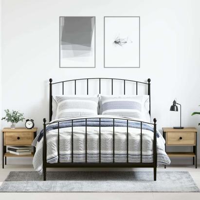 Cabinet de Noptieră 2 pcs stejar artizanal 40 x 42 x 45 cm GartenMobel Dekor