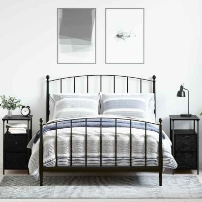 Dulap de noapte cu sertar 2 pcs Stejar negru 30 x 60 x 60 cm GartenMobel Dekor