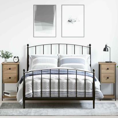 Dulap de noapte 2 pcs stejar artizanal 32 x 42 x 70 cm GartenMobel Dekor