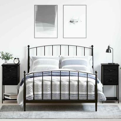 Dulap de noapte cu sertar 2 pcs Stejar negru 32 x 42 x 70 cm GartenMobel Dekor