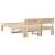 Cadru de pat natural 120 x 190 cm Lemn de pin masiv GartenMobel Dekor