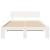 Cadru de pat cu headboard Alb 120 x 190 cm Lemn de pin masiv GartenMobel Dekor