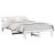 Cadru de pat cu headboard Alb 120 x 190 cm Lemn de pin masiv GartenMobel Dekor