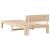 Cadru de pat cu headboard natural 90 x 200 cm Lemn de pin masiv GartenMobel Dekor