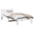 Cadru de pat cu headboard Alb 90 x 200 cm Lemn de pin masiv GartenMobel Dekor