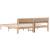 Cadru de pat cu headboard Maro 180 x 200 cm Lemn de pin masiv GartenMobel Dekor