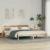 Cadru de pat cu headboard Maro 180 x 200 cm Lemn de pin masiv GartenMobel Dekor