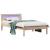 Cadru de pat cu headboard Maro 90 x 190 cm Lemn de pin masiv GartenMobel Dekor