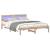 Cadru de pat cu headboard Maro 140 x 200 cm Lemn de pin masiv GartenMobel Dekor