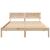 Cadru de pat cu headboard Maro 140 x 200 cm Lemn de pin masiv GartenMobel Dekor